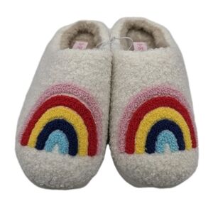 Rainbow Plush Kids Slippers Retro Soft Soft Size 10 11 12 13 2 House Shoes Slip